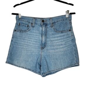 Levi's Light Blue High-Rise Denim Jean Shorts
